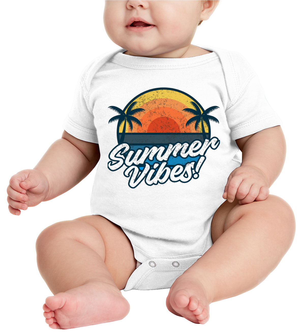 Retro Summer Vibes Baby Onesie