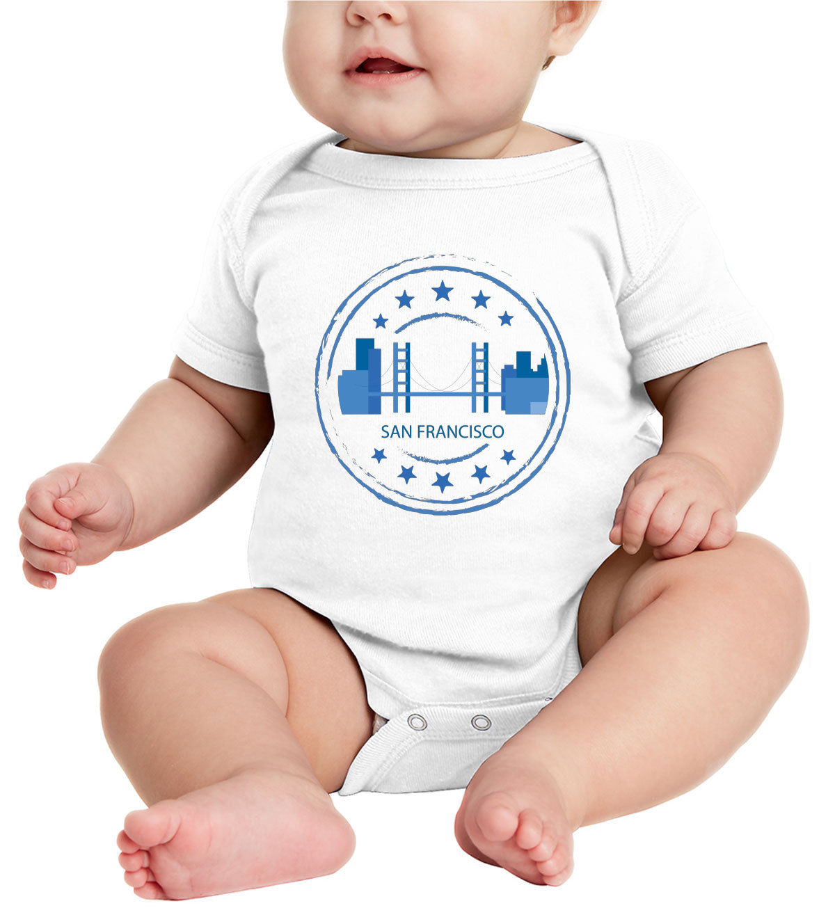 San Francisco Stamp Baby Onesie