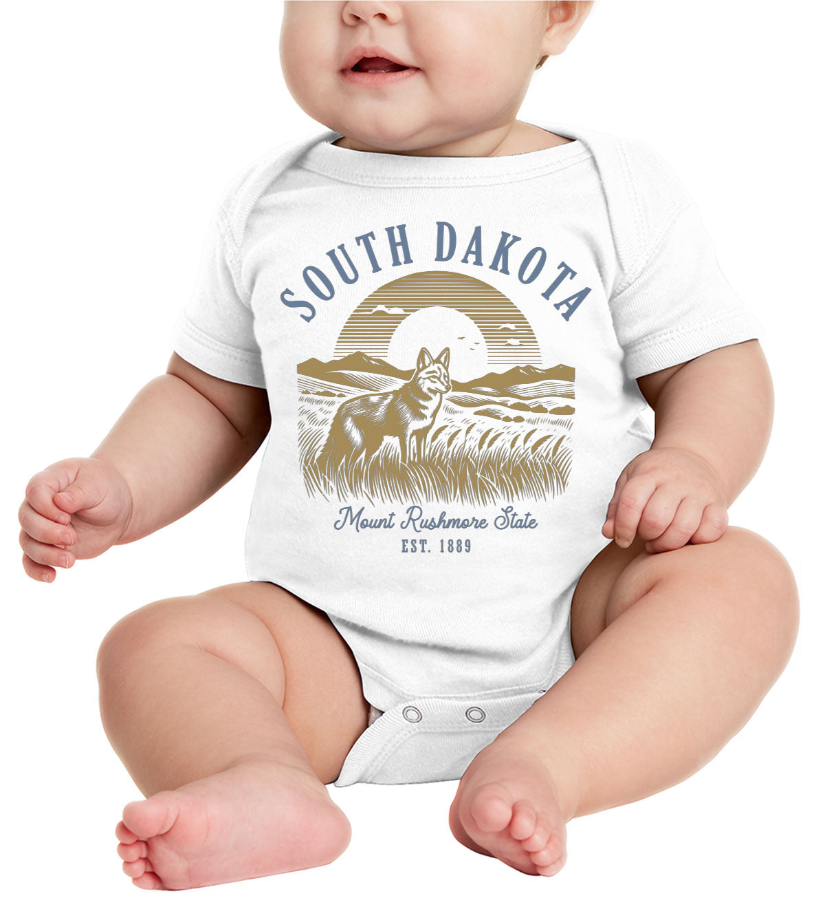 South Dakota State Vintage Baby Onesie