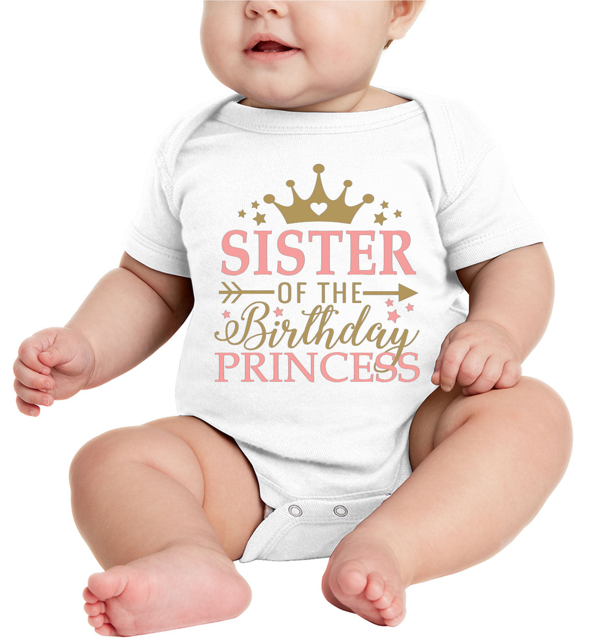 Sister Of The Birthday Princess Baby Onesie