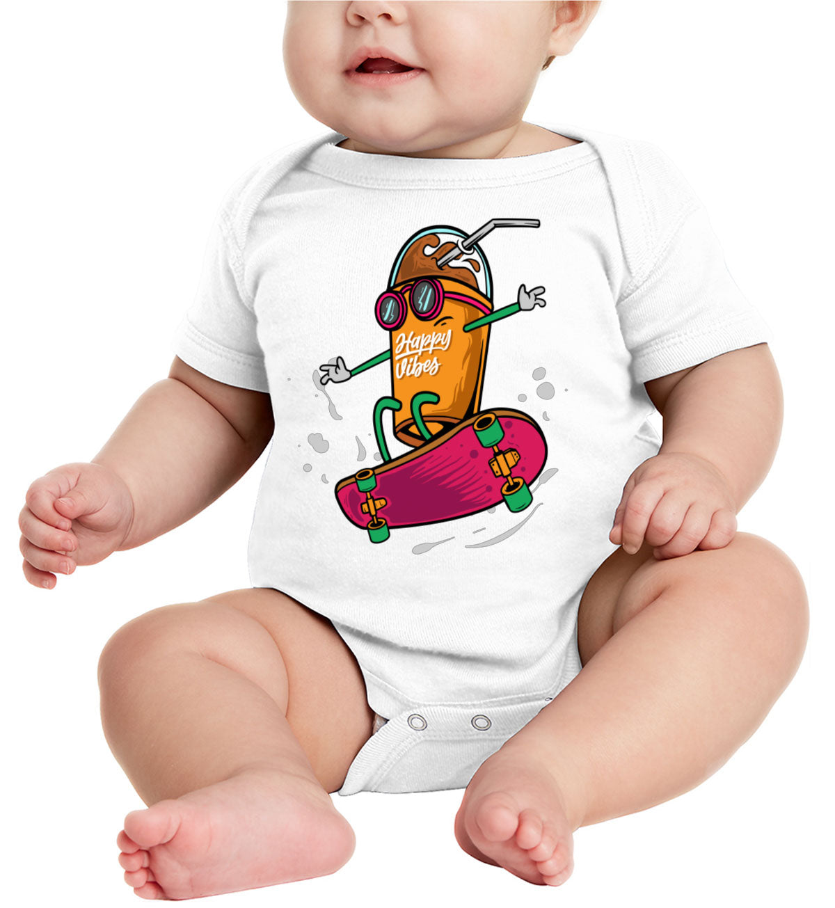 Monster Skateboard Baby Onesie