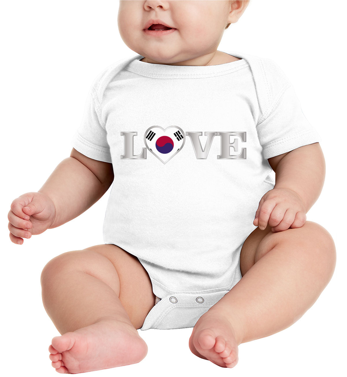 South Korea Love Baby Onesie