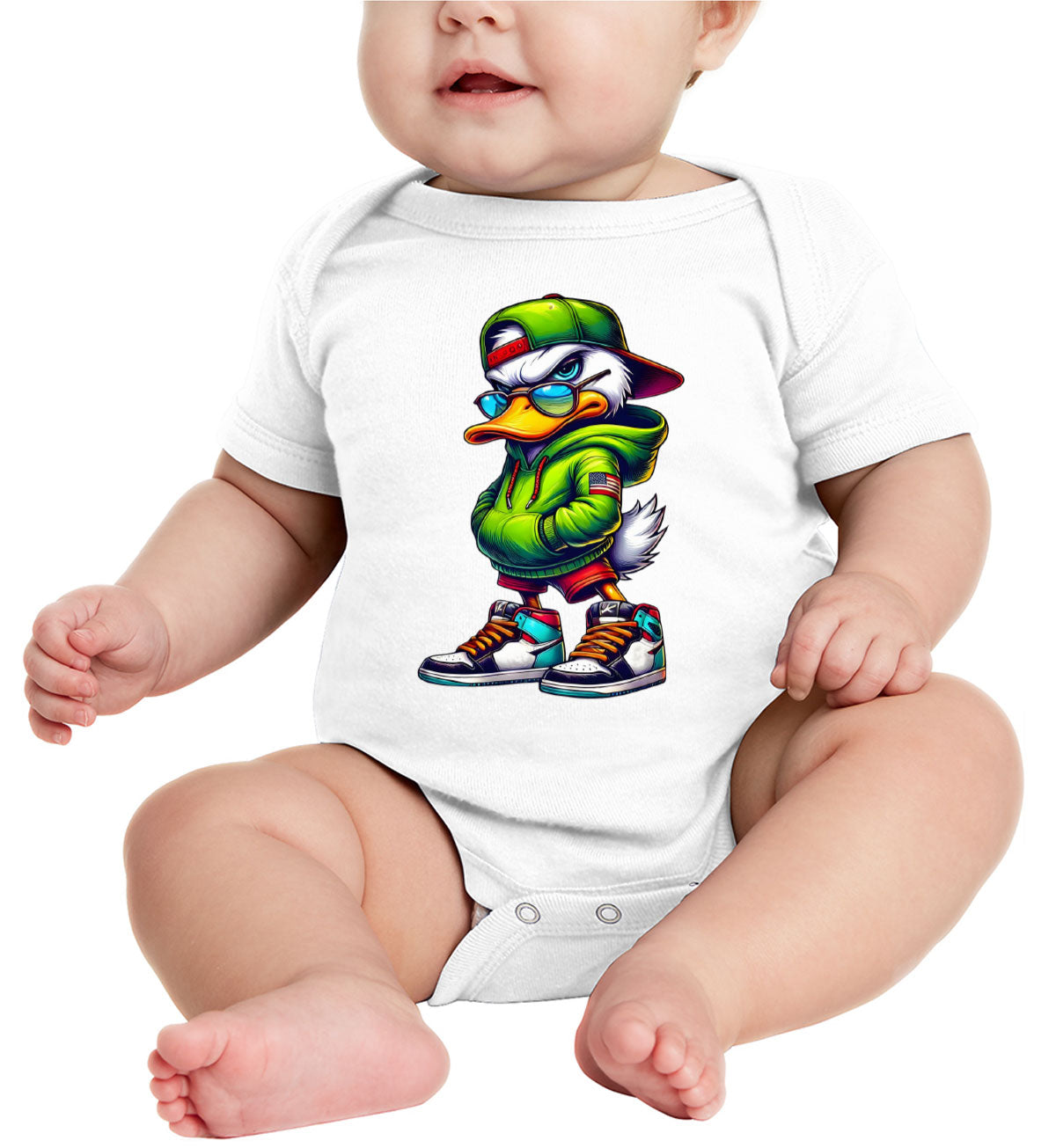 Street Duck Cartoon Baby Onesie