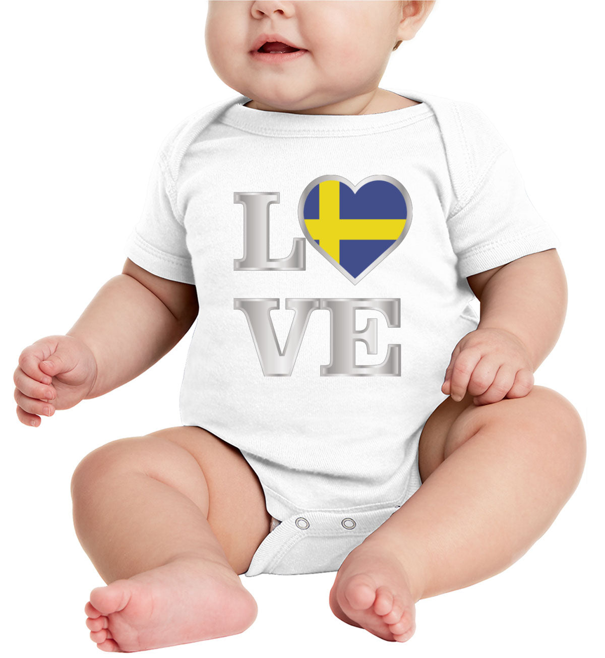 Sweden Love Baby Onesie