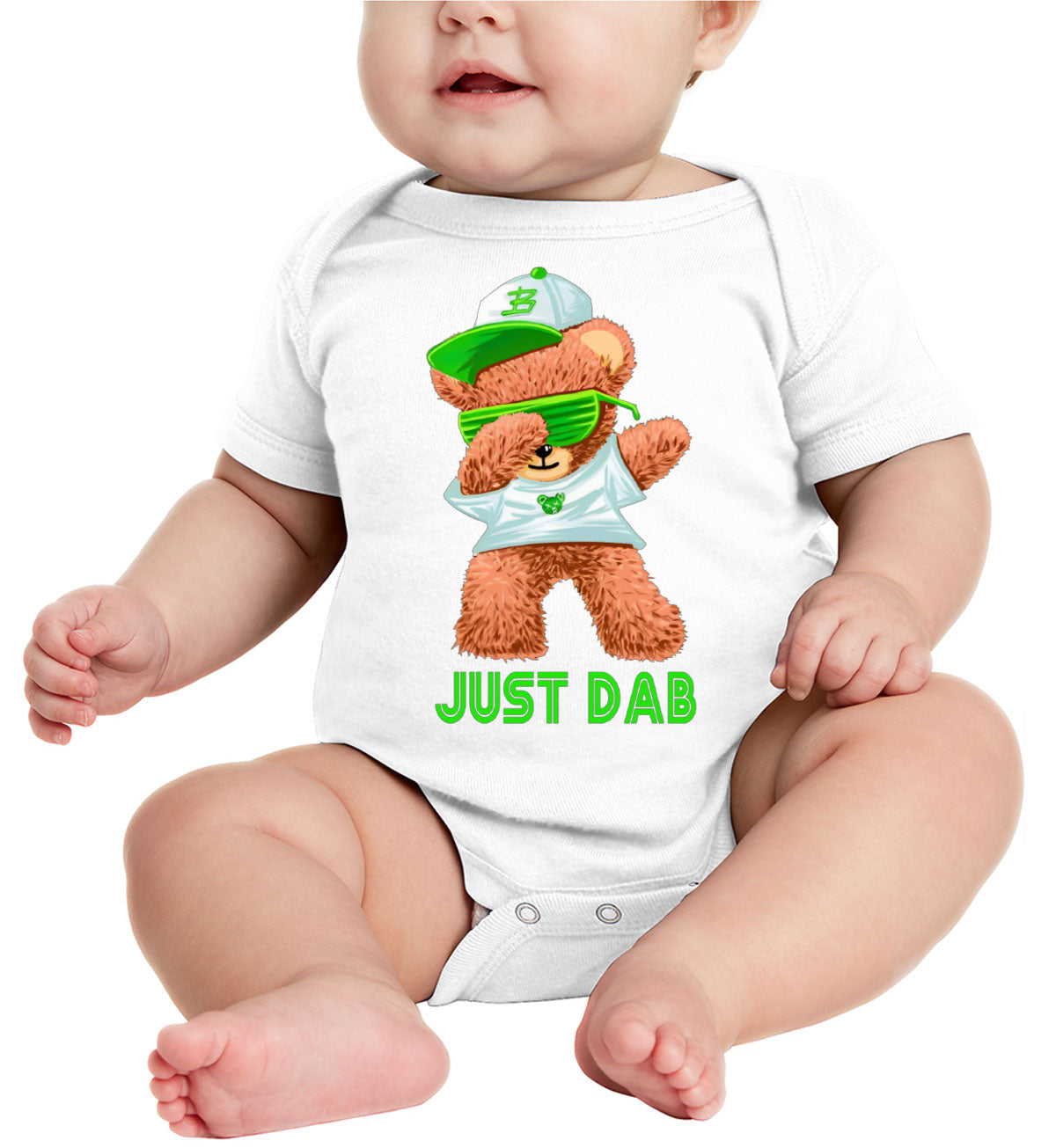 Dabbing Teddy Bear Just Dab Baby Onesie