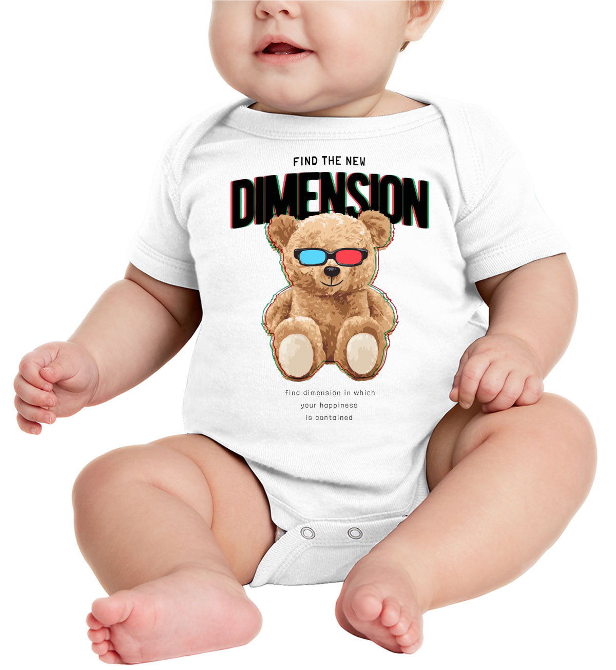 Teddy Bear Dimension Baby Onesie