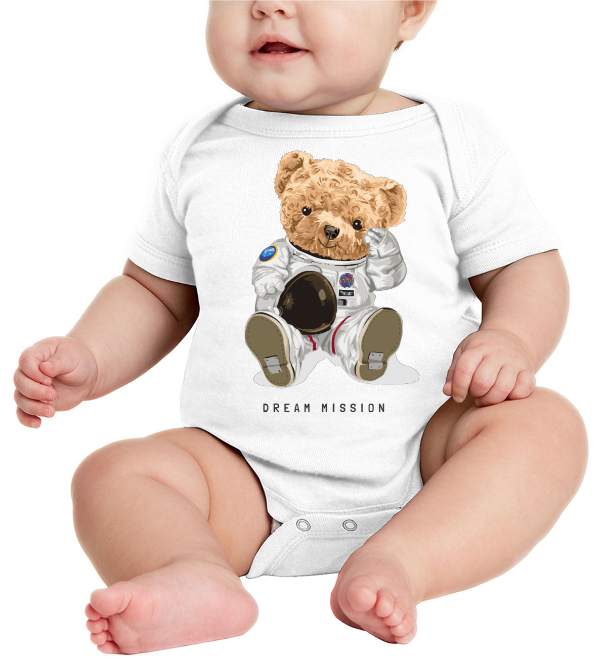 Teddy Bear Astronaut Dream Mission Baby Onesie