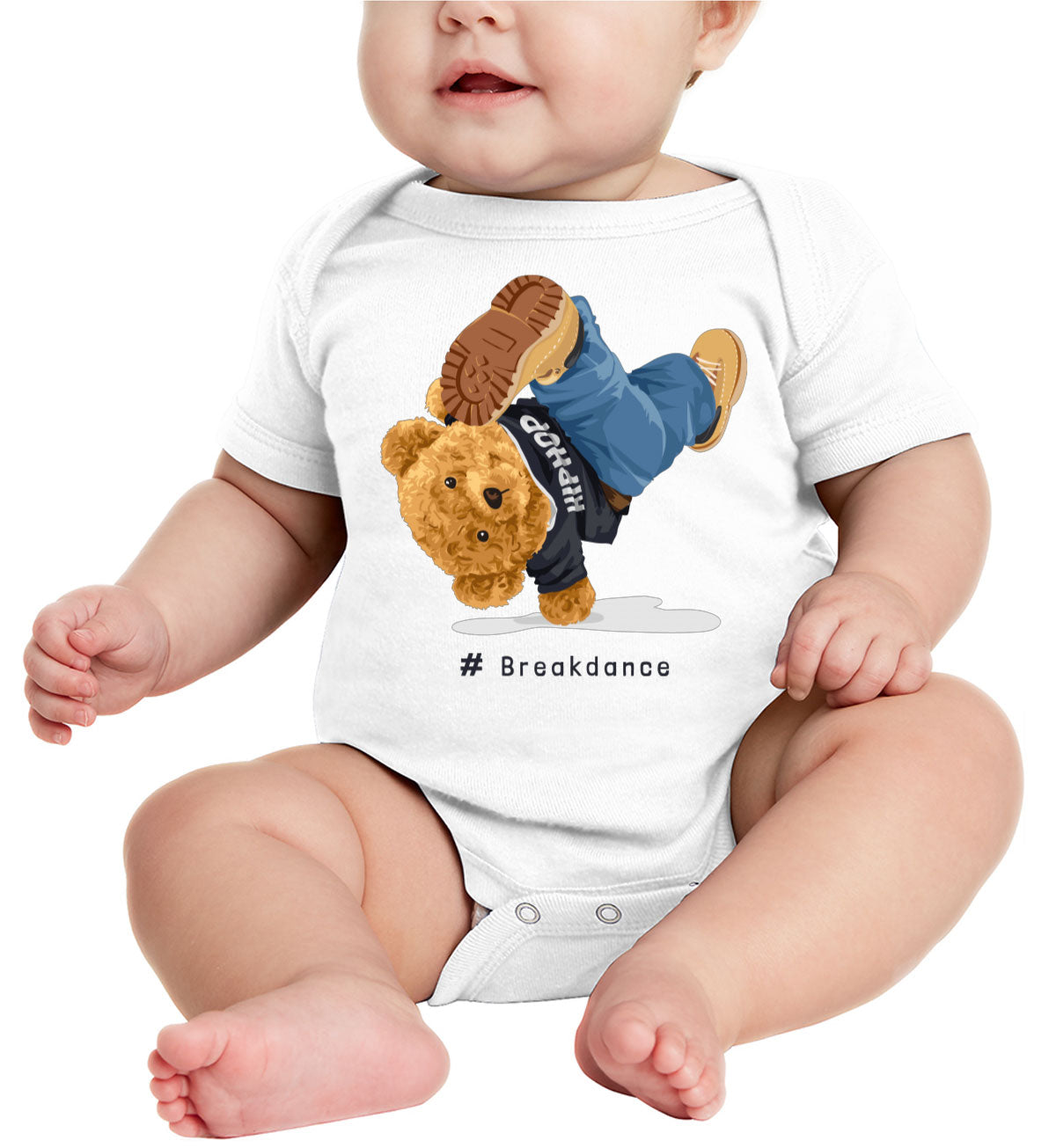 Teddy Bear Hiphop Breakdancing Baby Onesie