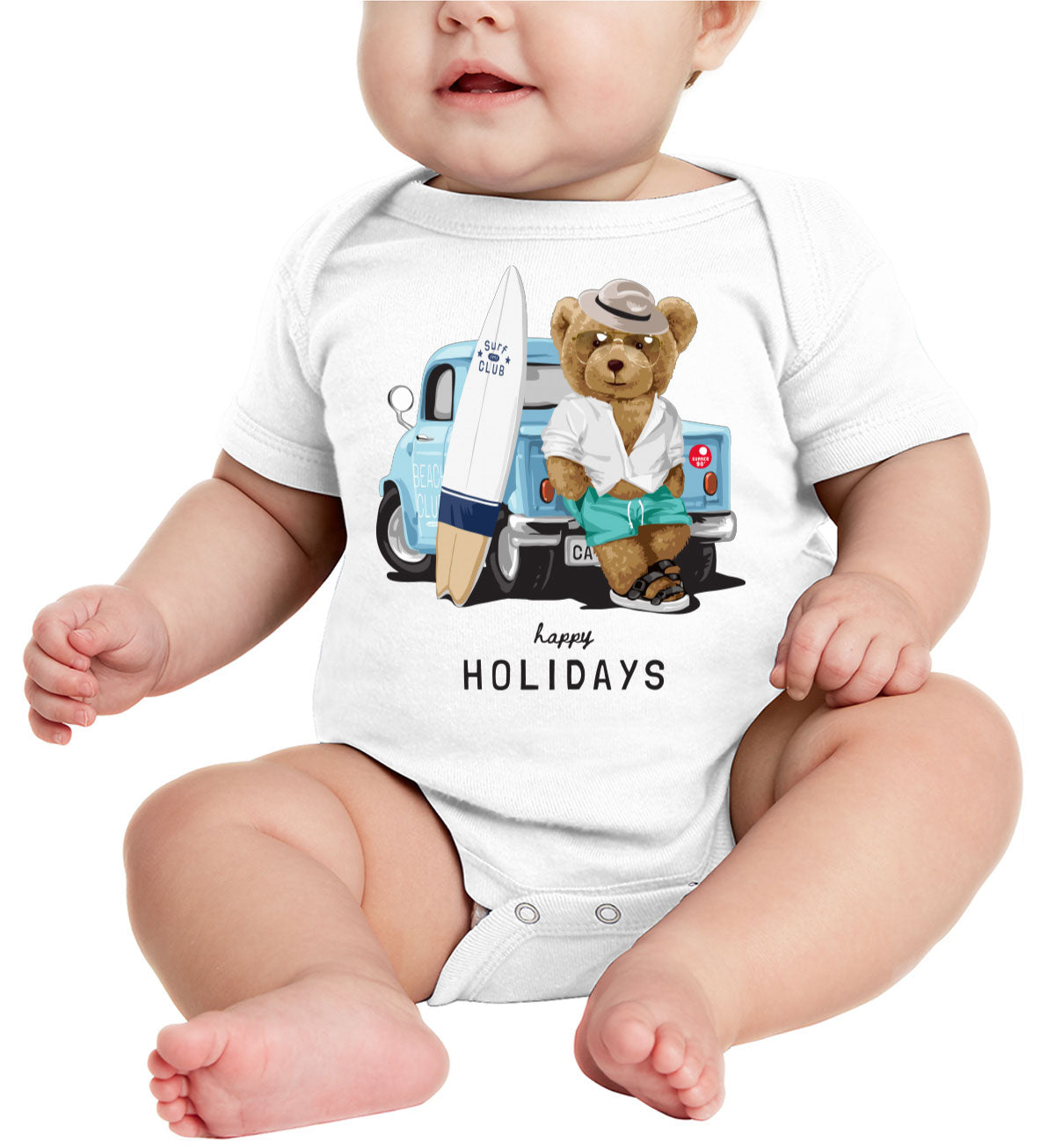 Teddy Bear Holiday Baby Onesie