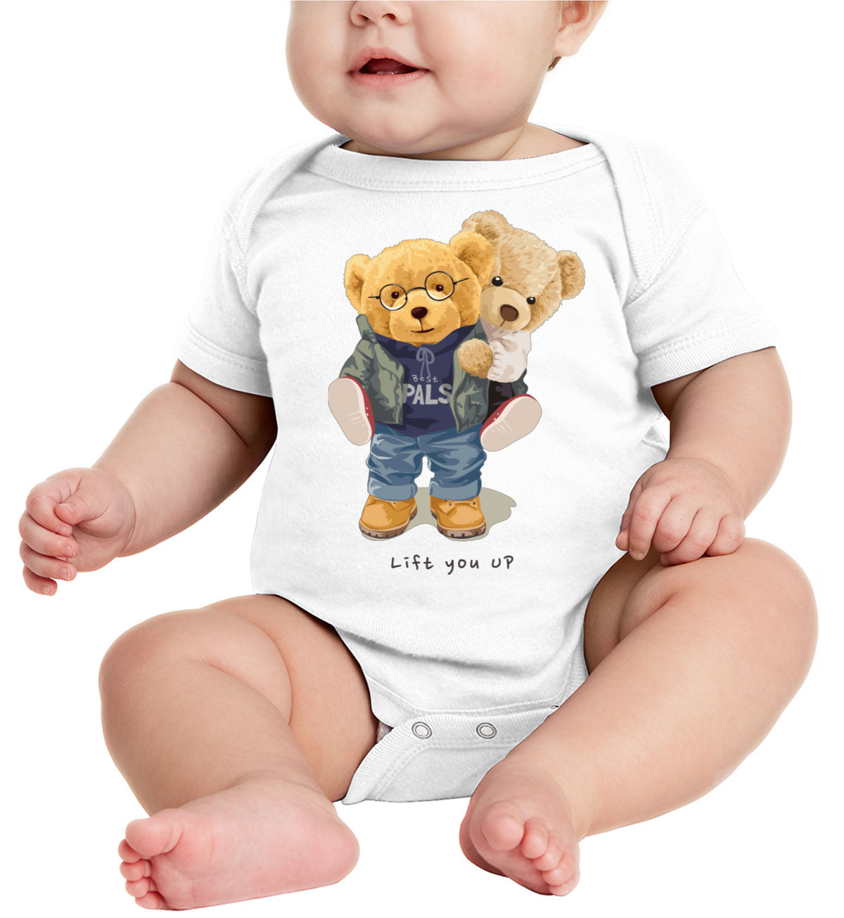 Teddy Bear Lift Baby Onesie