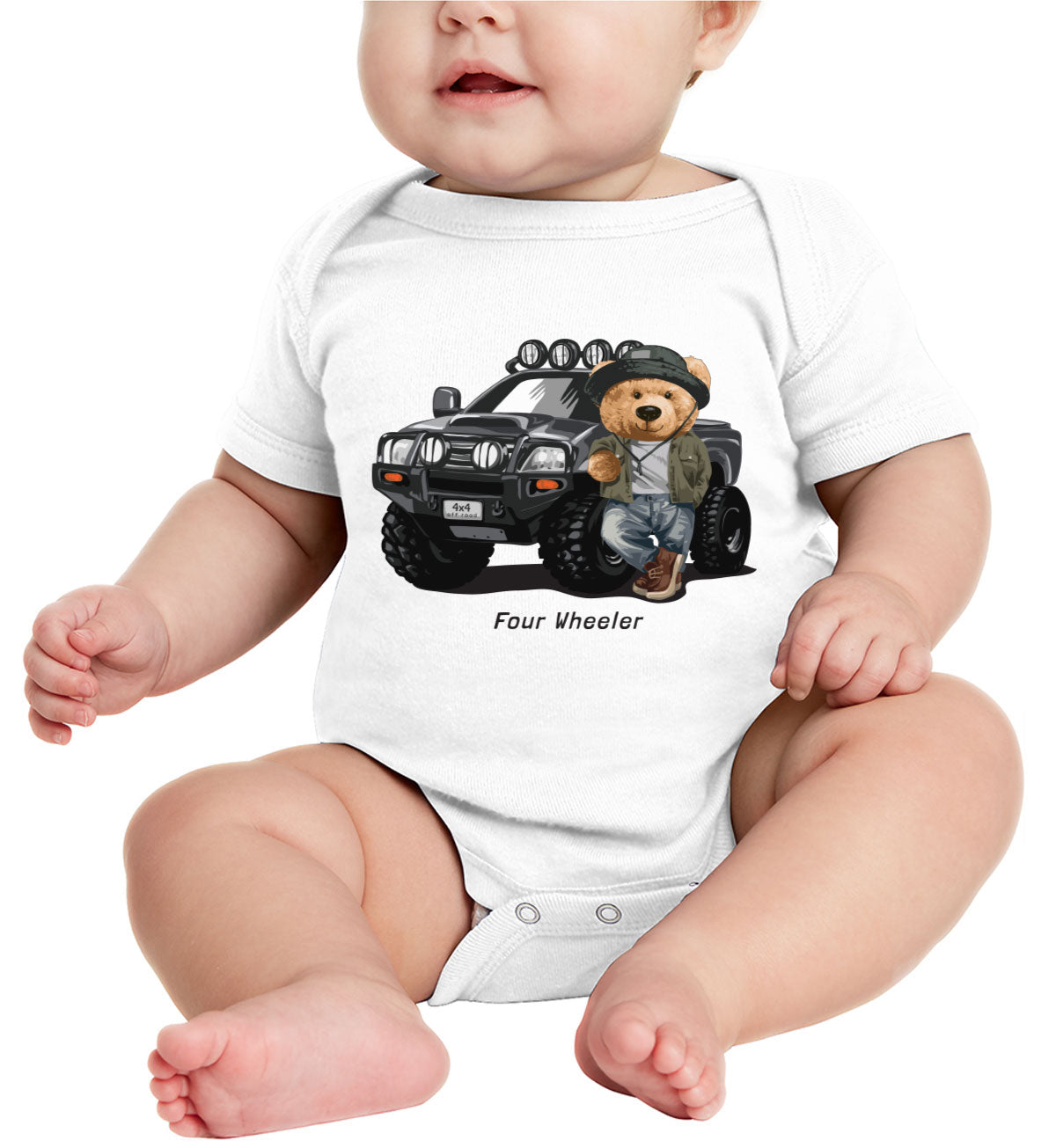 Teddy Bear Off Road Baby Onesie