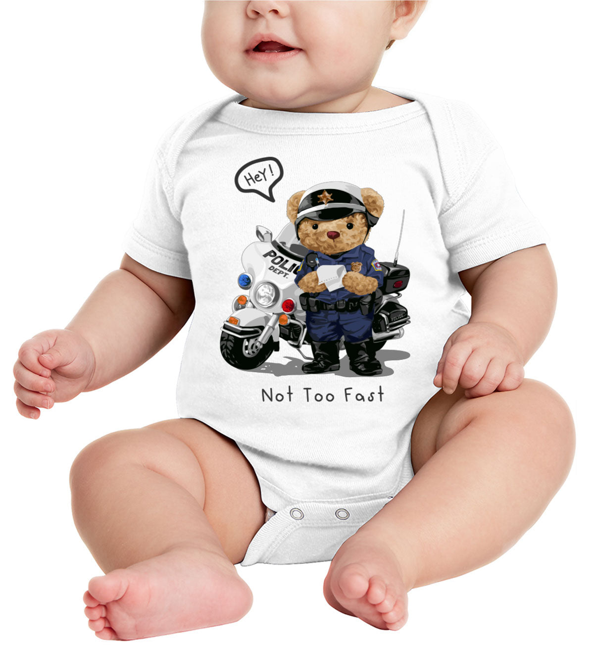 Teddy Bear Police Baby Onesie