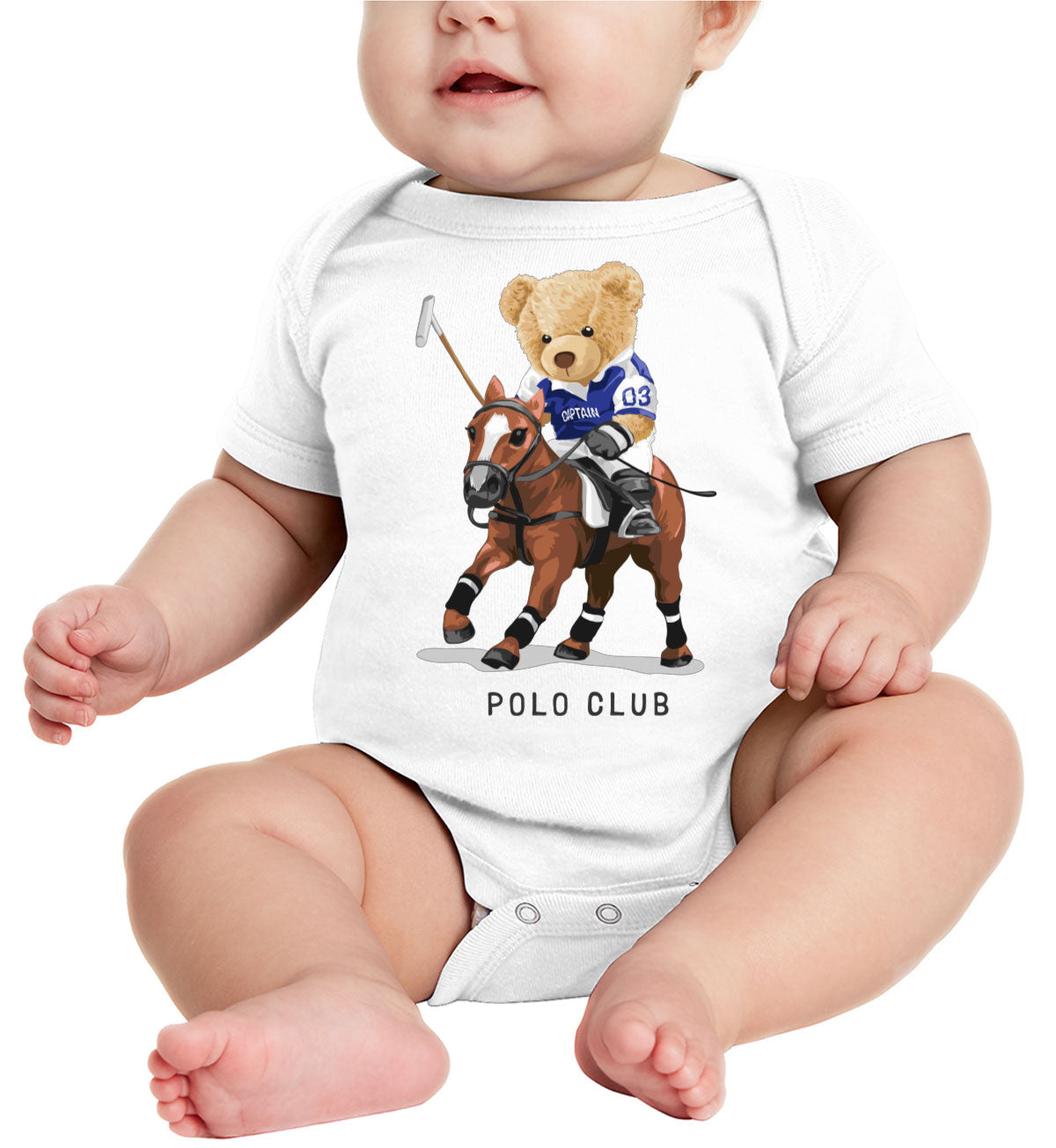 Teddy Bear Polo Baby Onesie