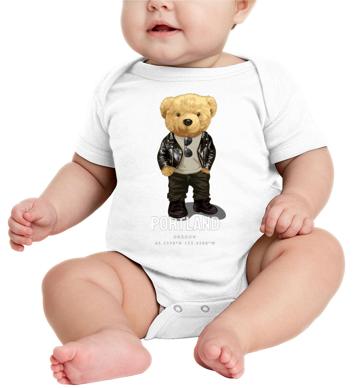 Teddy Bear Portland Baby Onesie