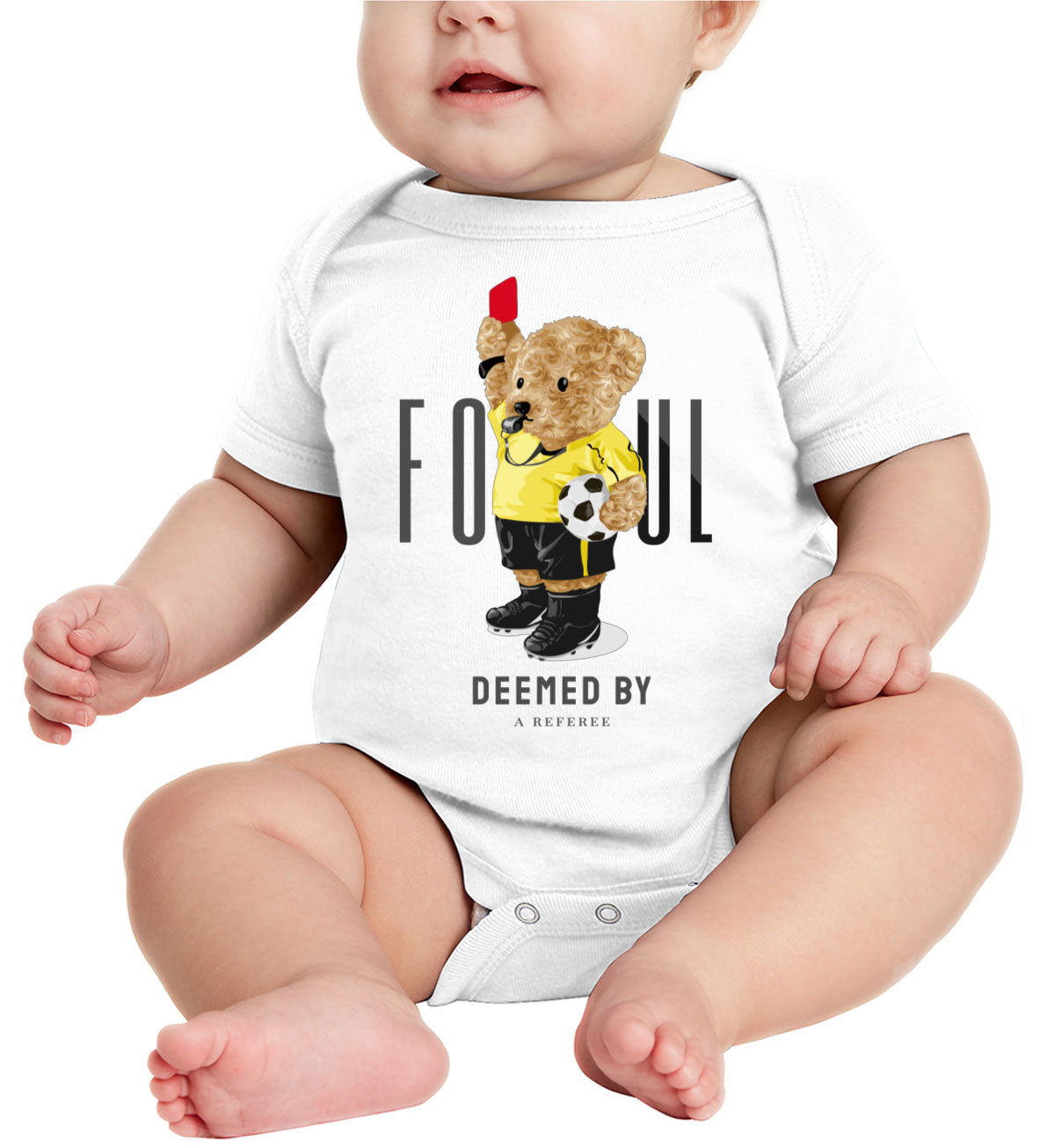 Teddy Bear Referee Baby Onesie