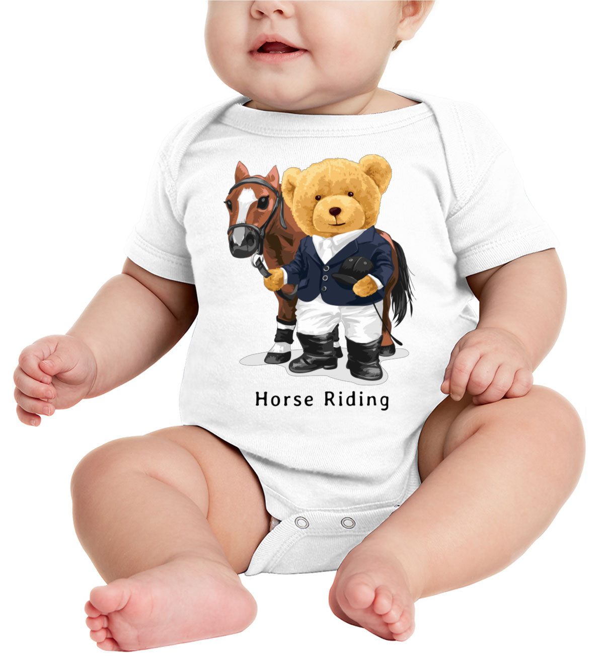 Teddy Bear Riding Baby Onesie