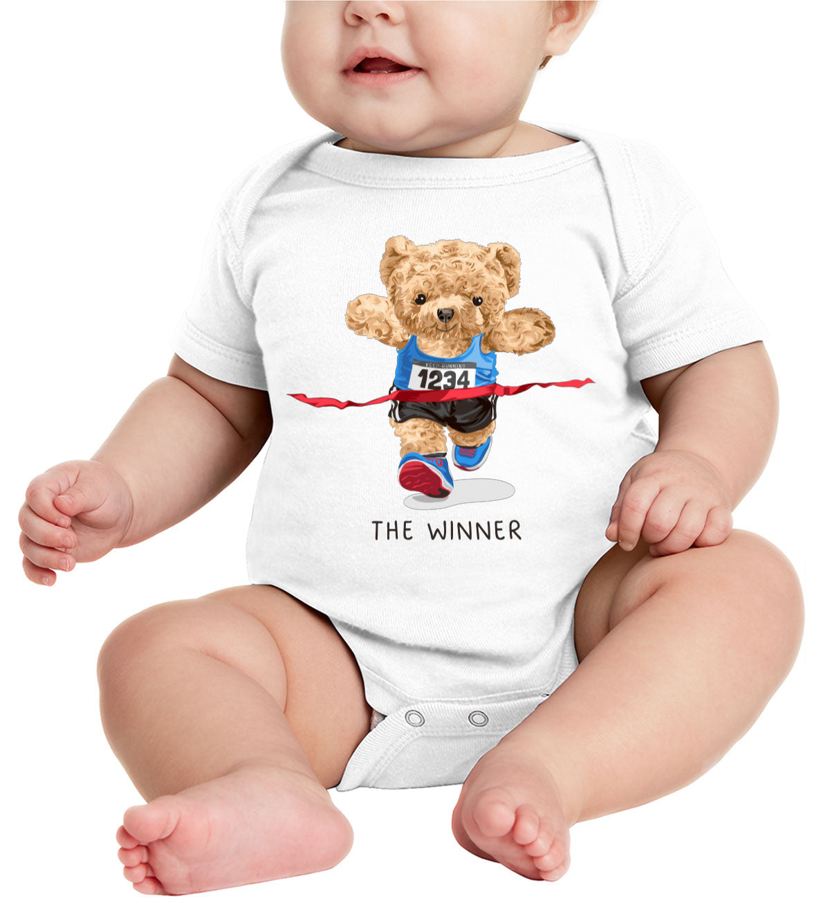 Teddy Bear Runner Baby Onesie