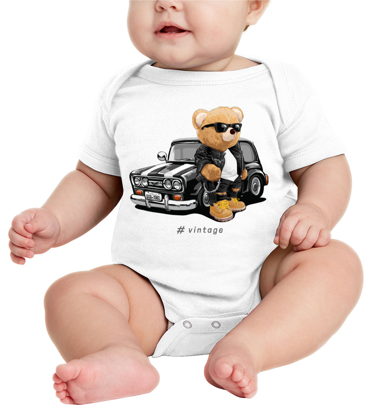 Teddy Bear Vintage Baby Onesie