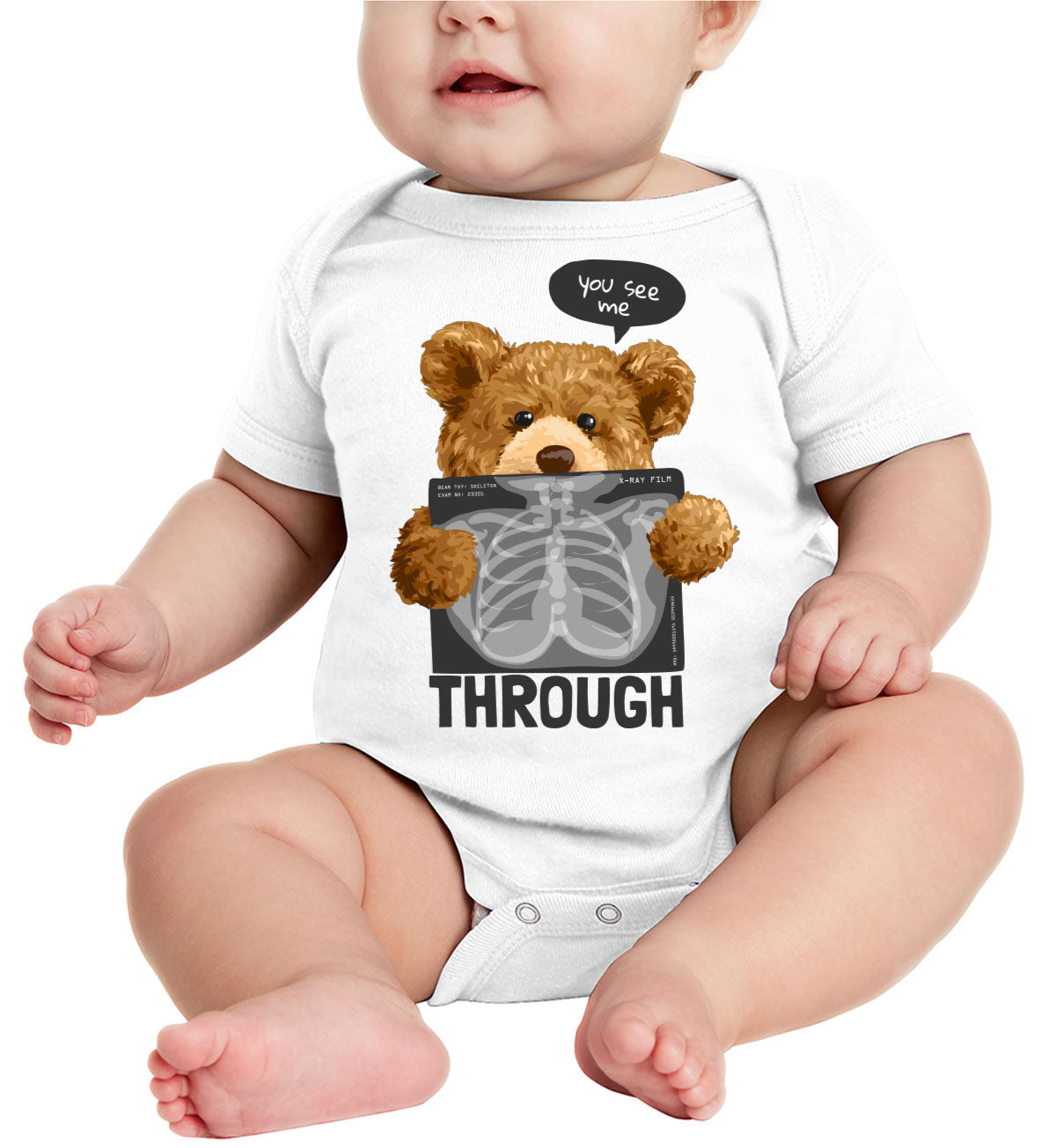 Teddy Bear XRay Baby Onesie