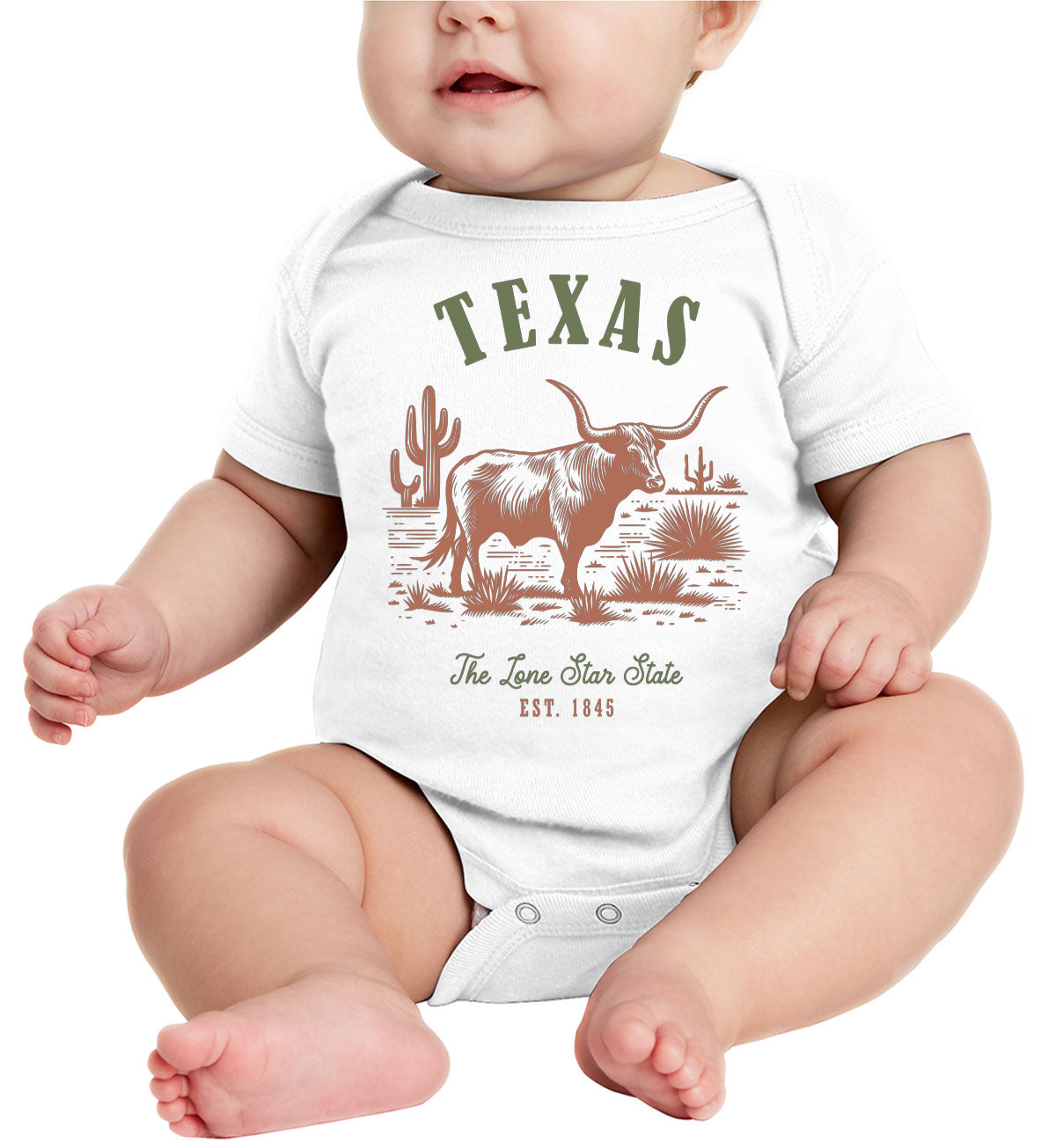 Texas State Vintage Baby Onesie