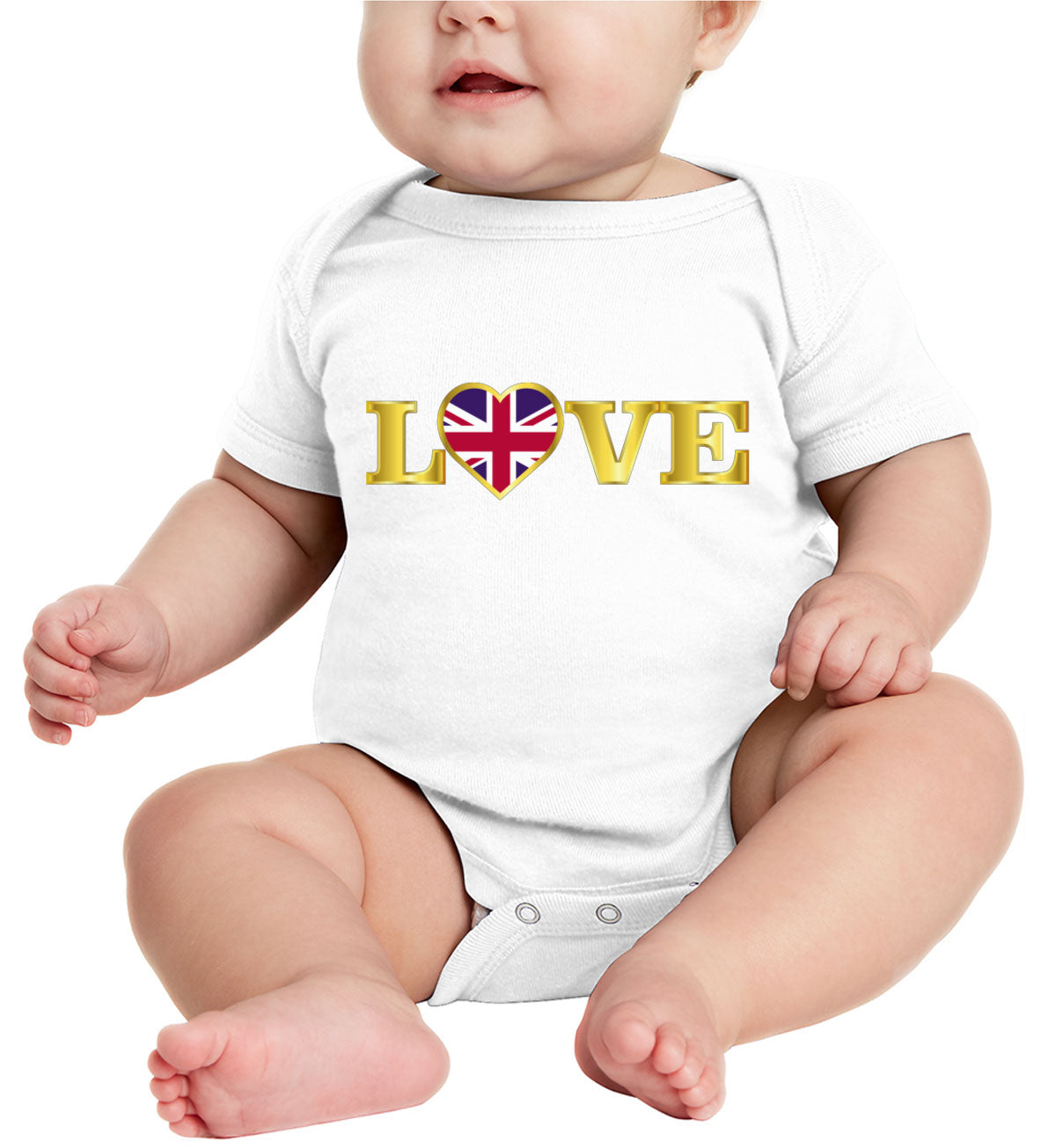 United Kingdom Love Baby Onesie