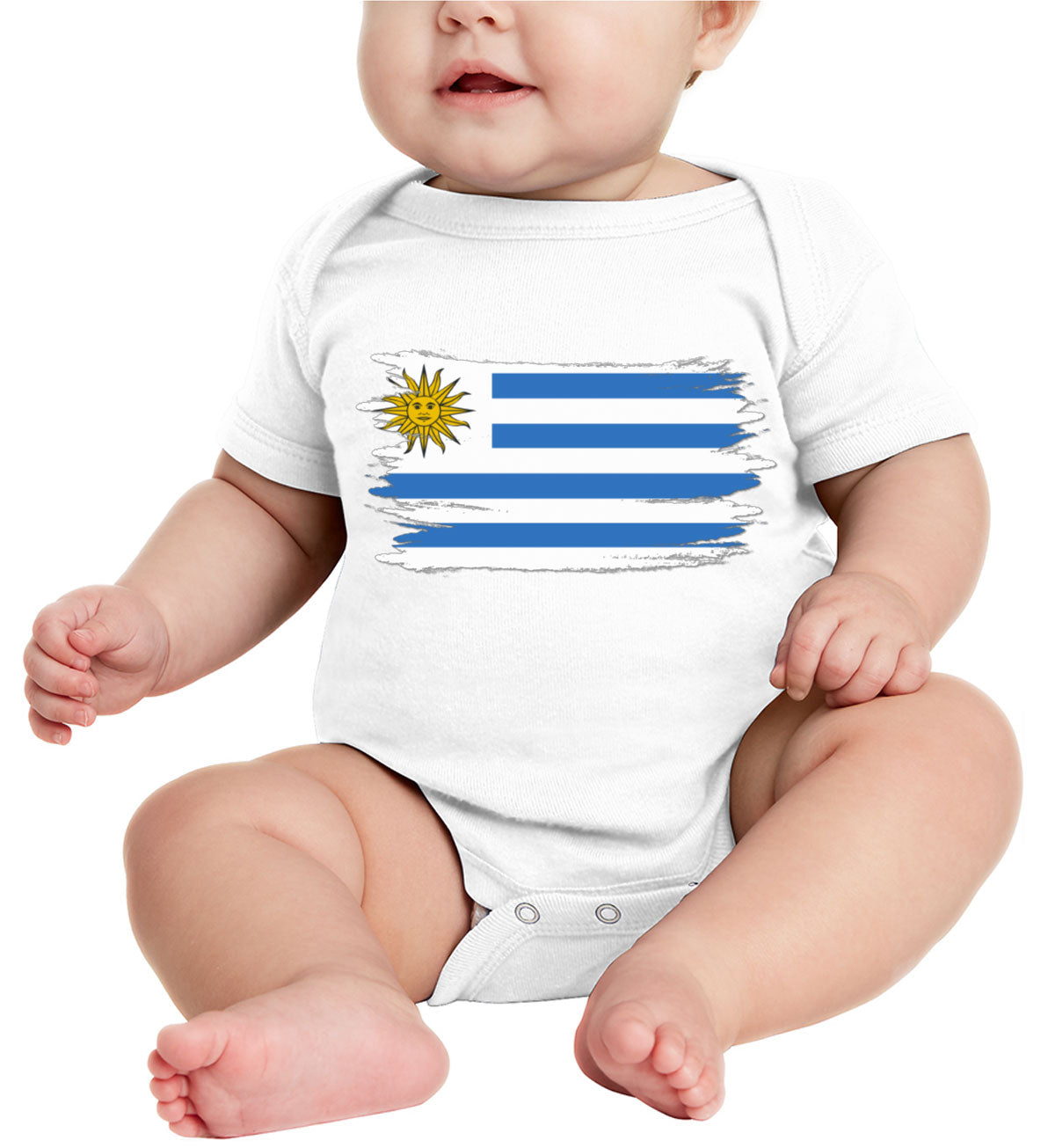 Uruguay Flag Baby Onesie