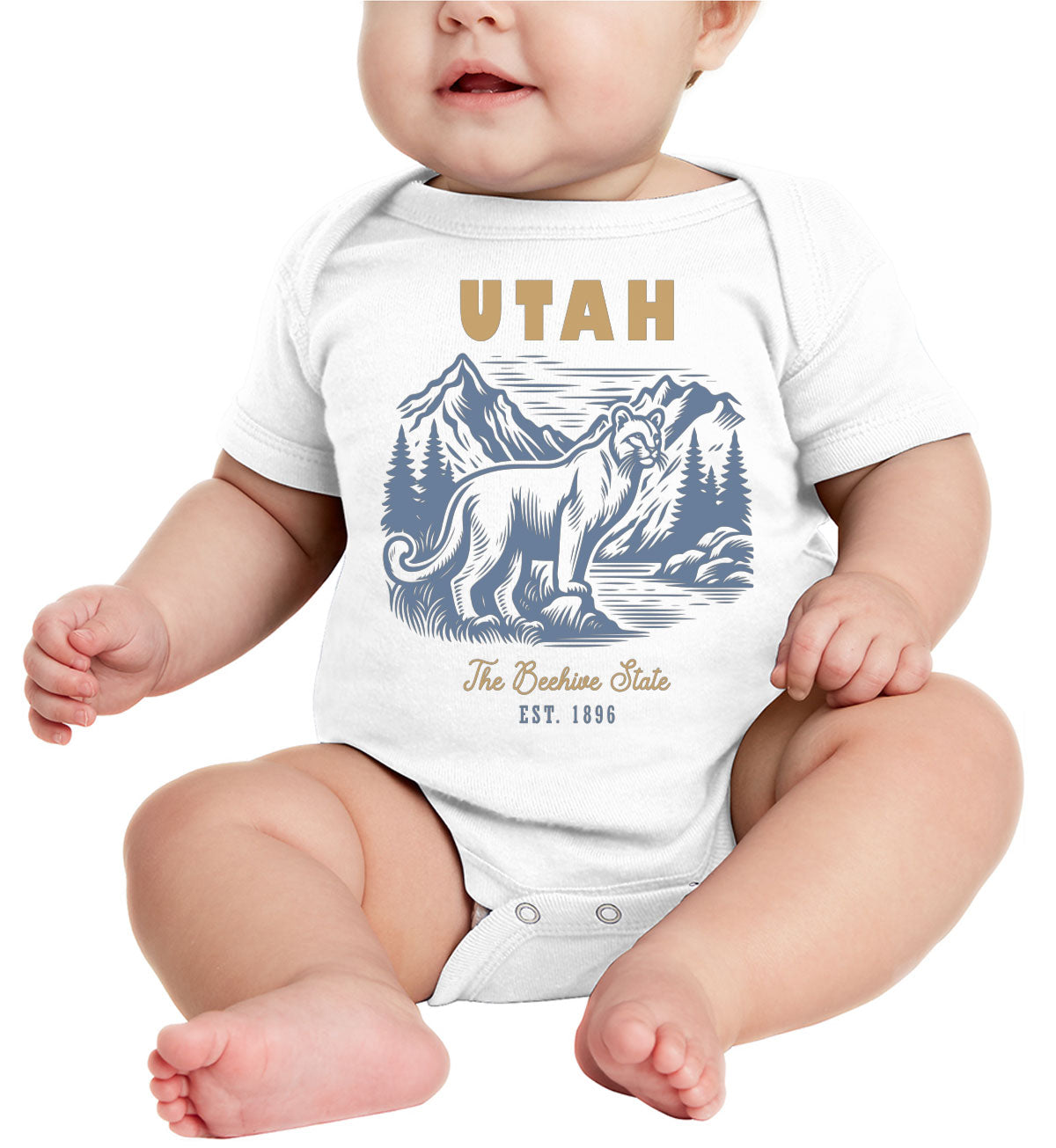 Utah State Vintage Baby Onesie