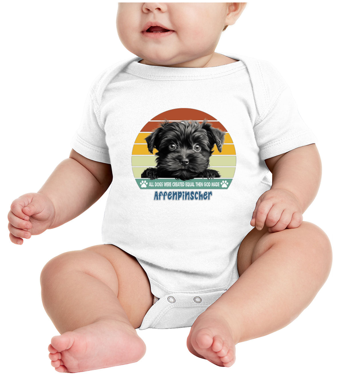 All Dogs Were Created Equal Affenpinscher Baby Onesie