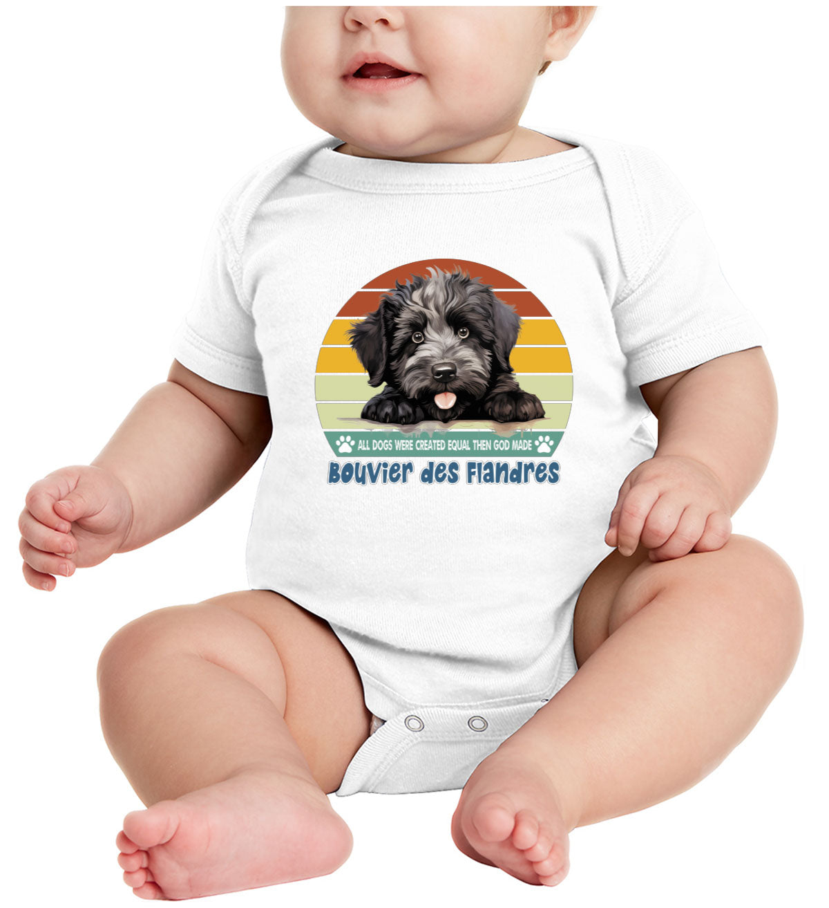 All Dogs Were Created Equal Bouvier Des Flandres Baby Onesie