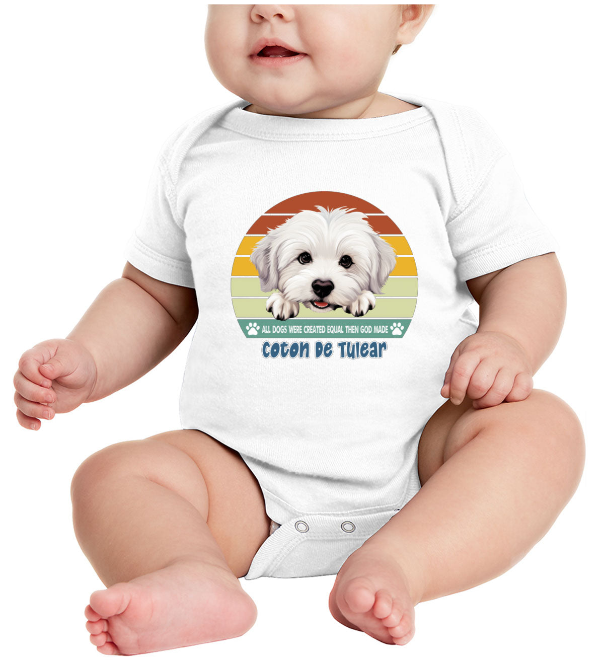 All Dogs Were Created Equal Coton De Tulear Baby Onesie