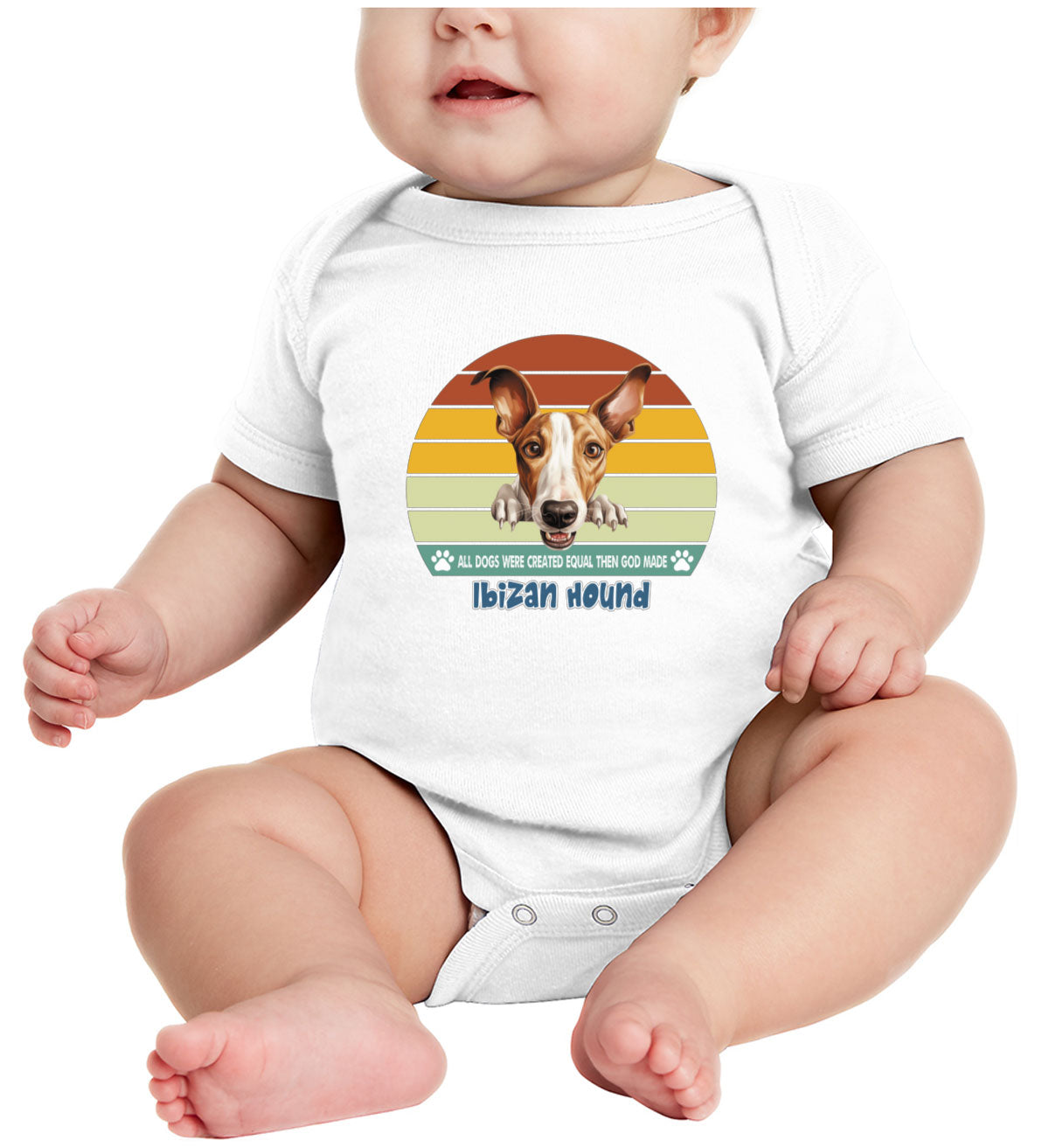 All Dogs Were Created Equal Ibizan Hound Baby Onesie