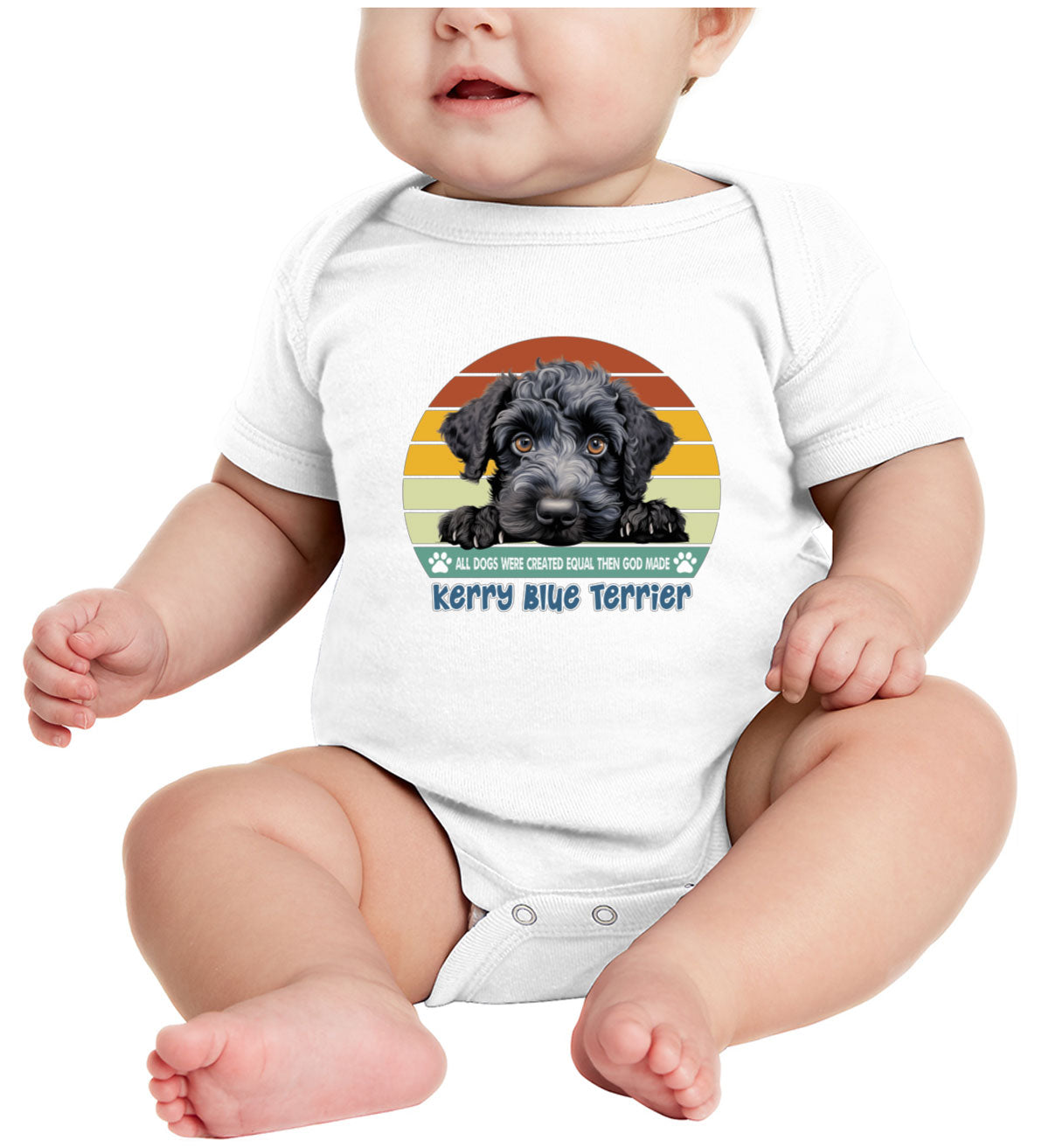 All Dogs Were Created Equal Kerry Blue Terrier Baby Onesie