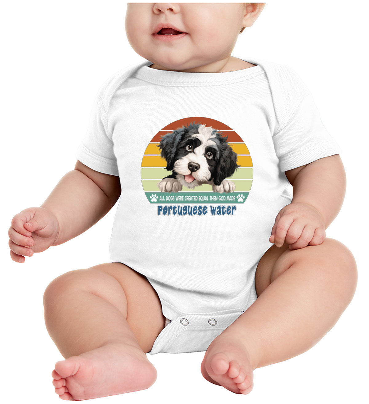 All Dogs Were Created Equal Portuguese Water Baby Onesie