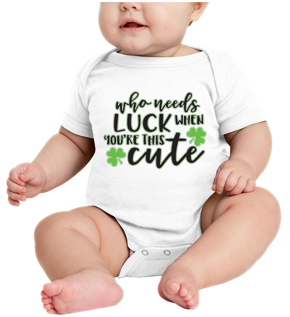 Who Needs Luck When You're This Cute St. Patrick's Day Baby Onesie