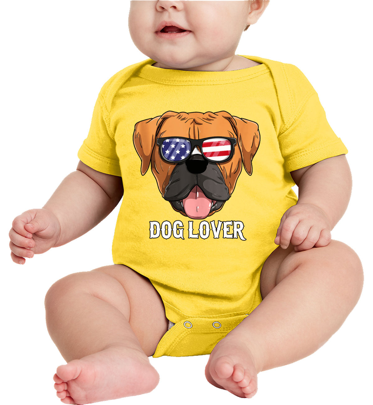 American Boxer Dog Lover Baby Onesie