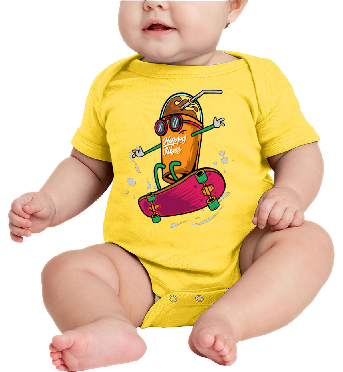 Monster Skateboard Baby Onesie