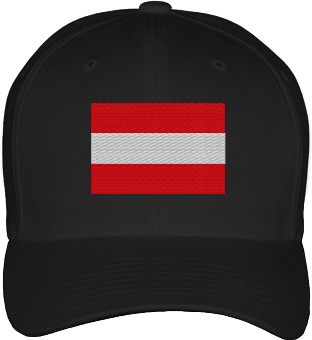 Austria Flag Fitted Baseball Cap