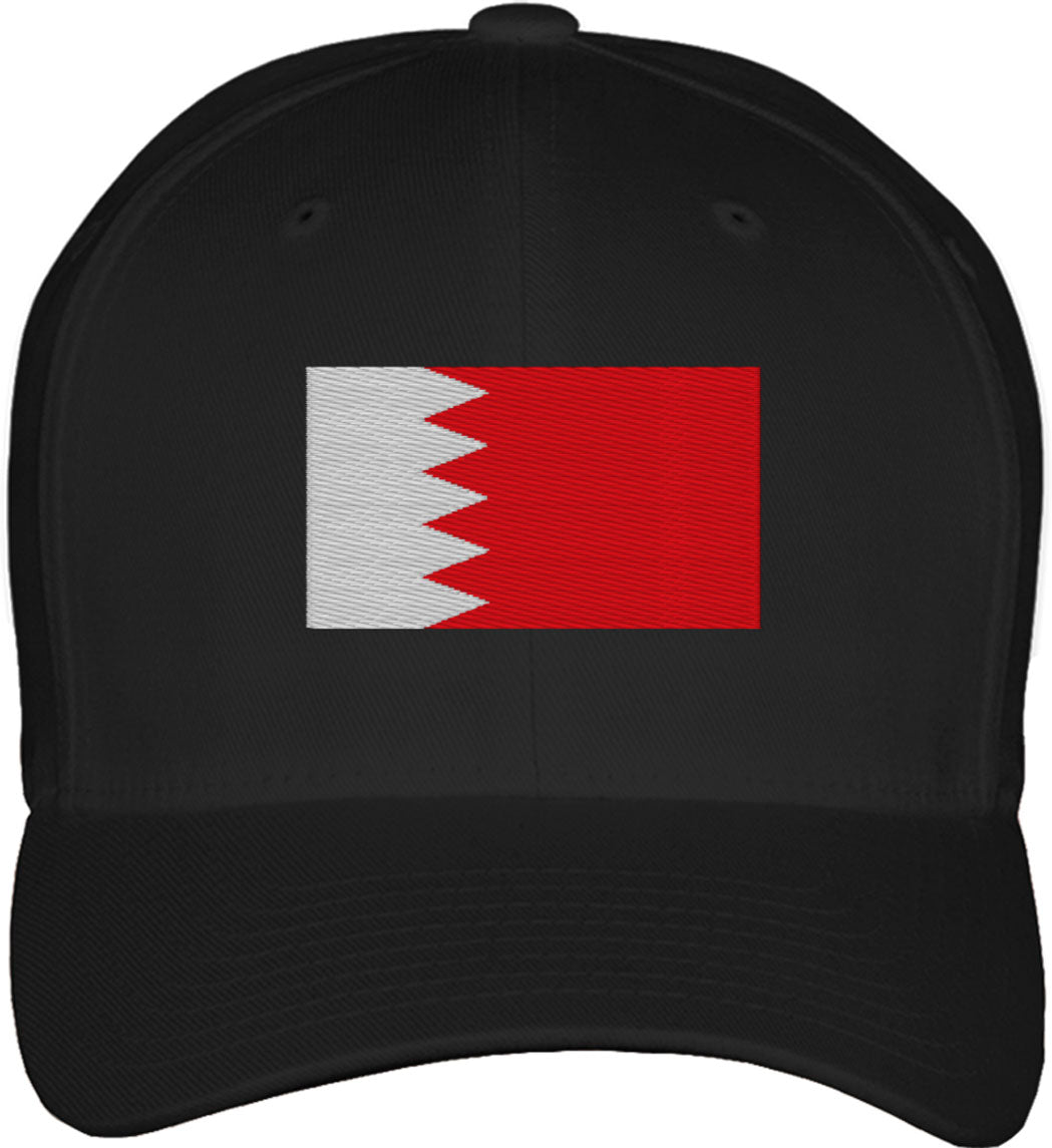 Bahrain Flag Fitted Baseball Cap