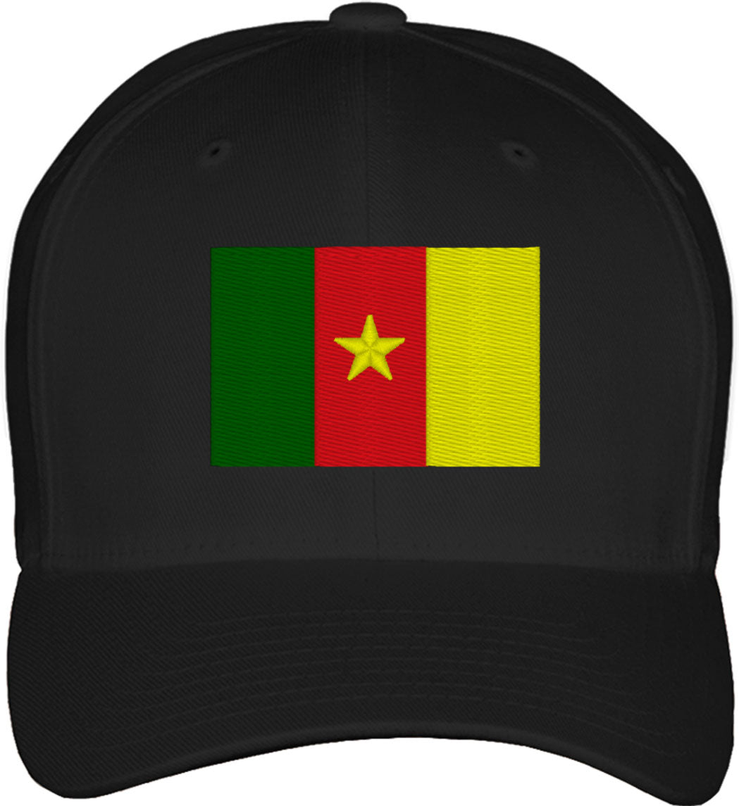 Cameroon Flag Fitted Baseball Cap