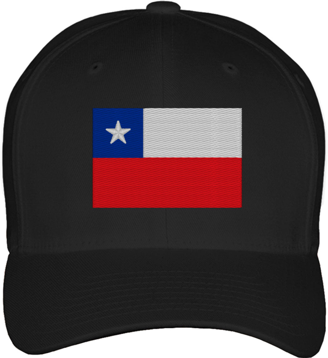 Chile Flag Fitted Baseball Cap