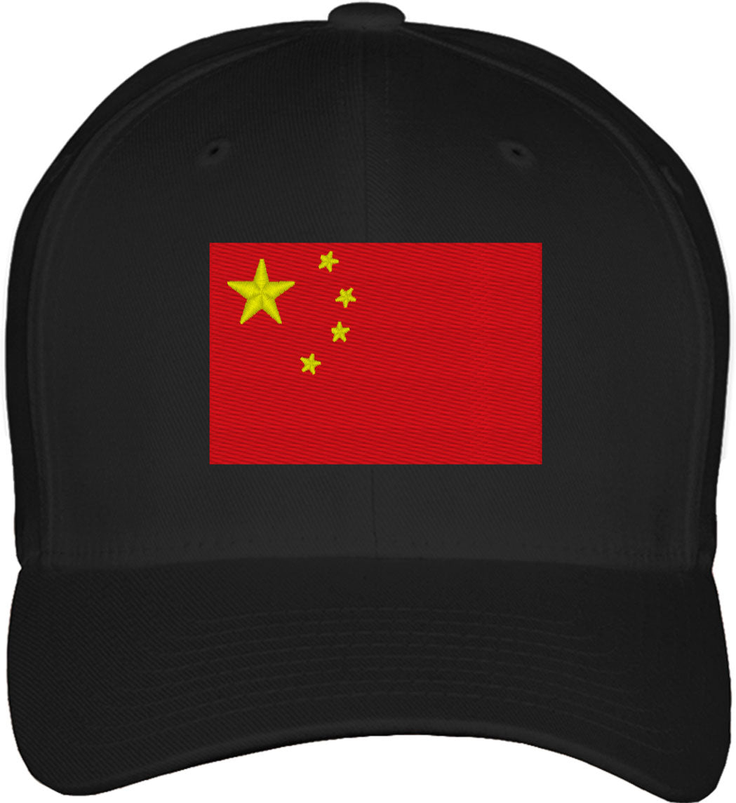 China Flag Fitted Baseball Cap