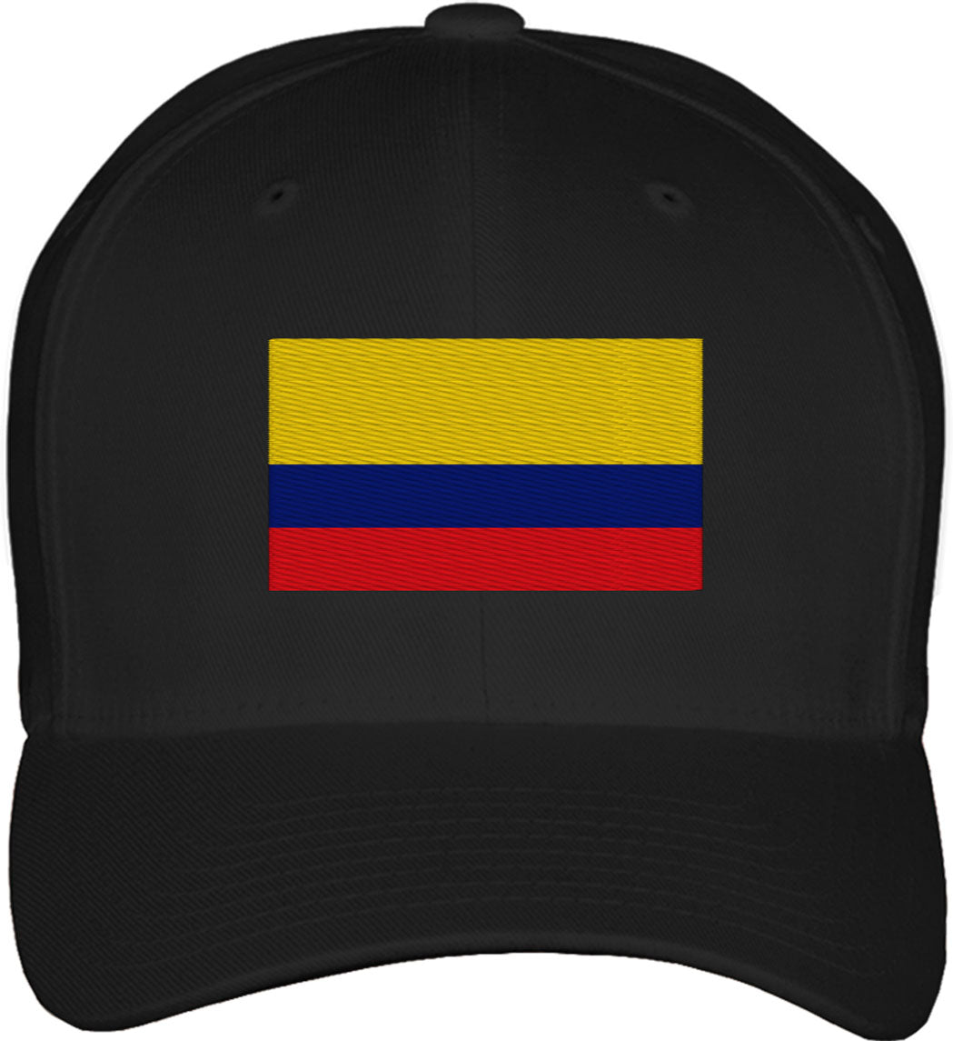 Colombia Flag Fitted Baseball Cap