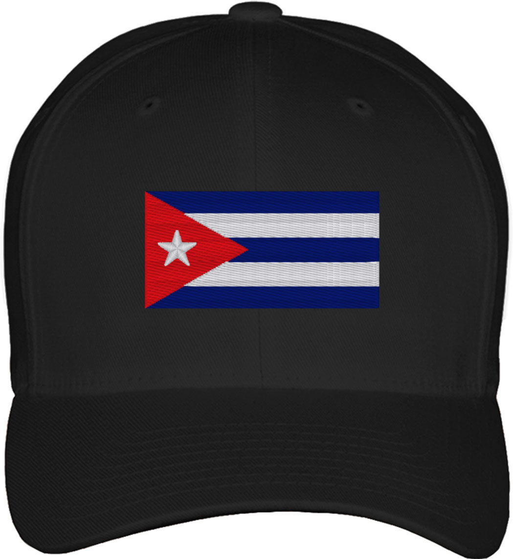 Cuba Flag Fitted Baseball Cap