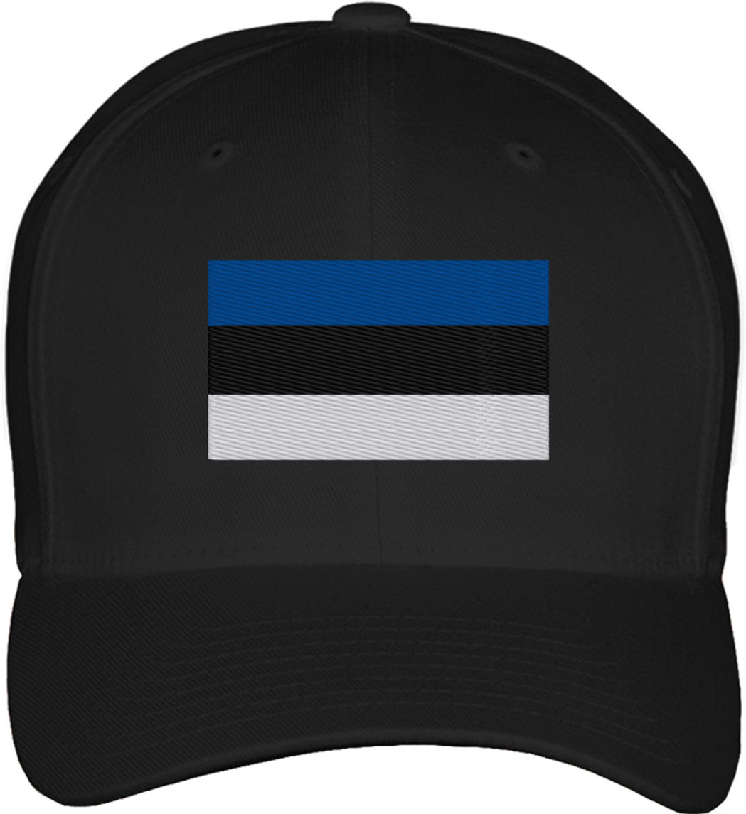 Estonia Flag Fitted Baseball Cap