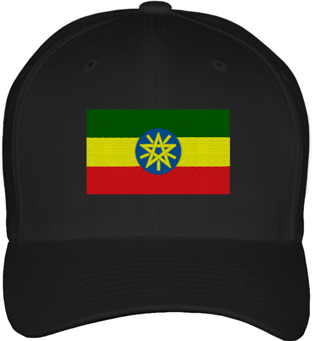 Ethiopia Flag Fitted Baseball Cap