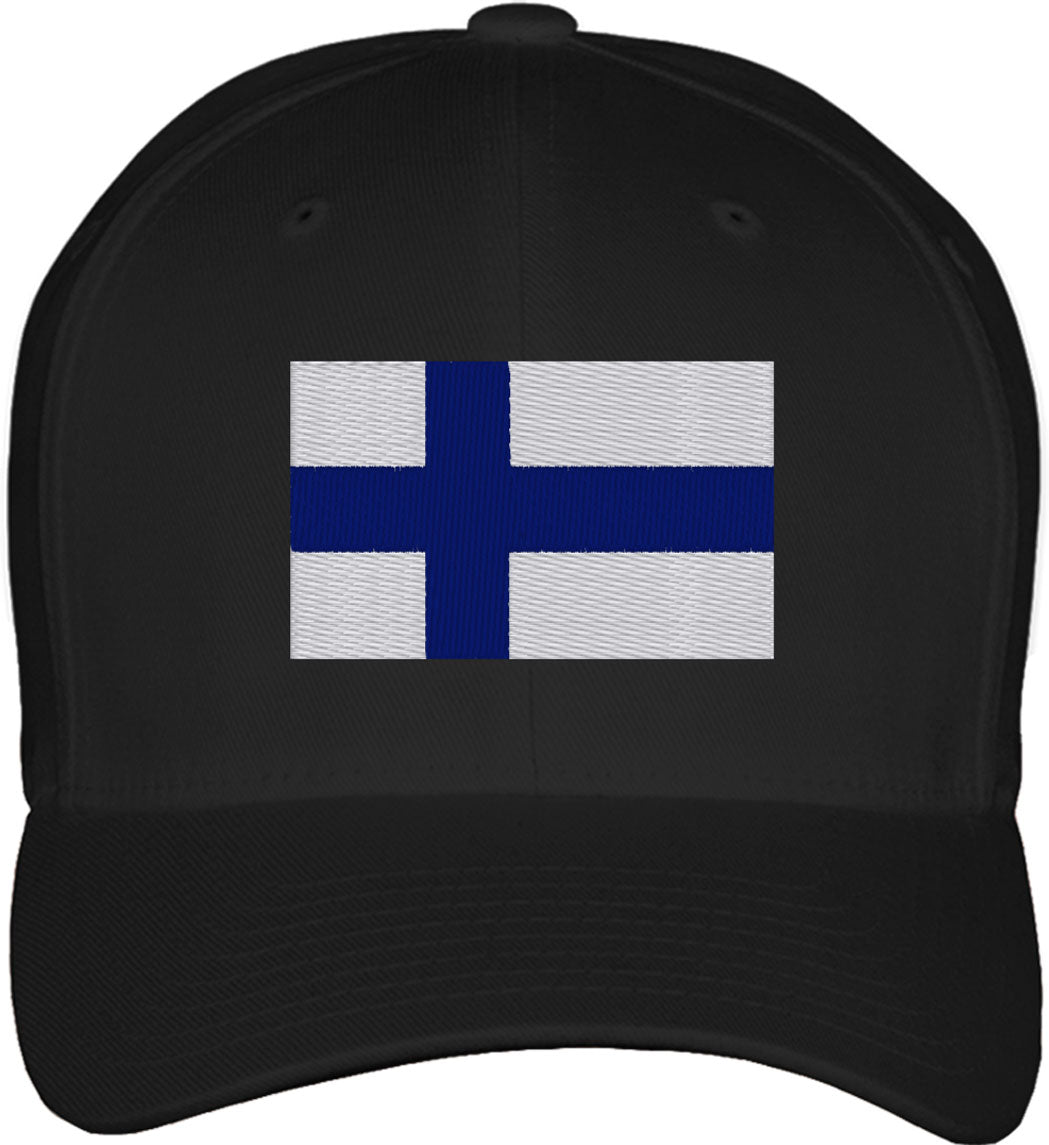 Finland Flag Fitted Baseball Cap