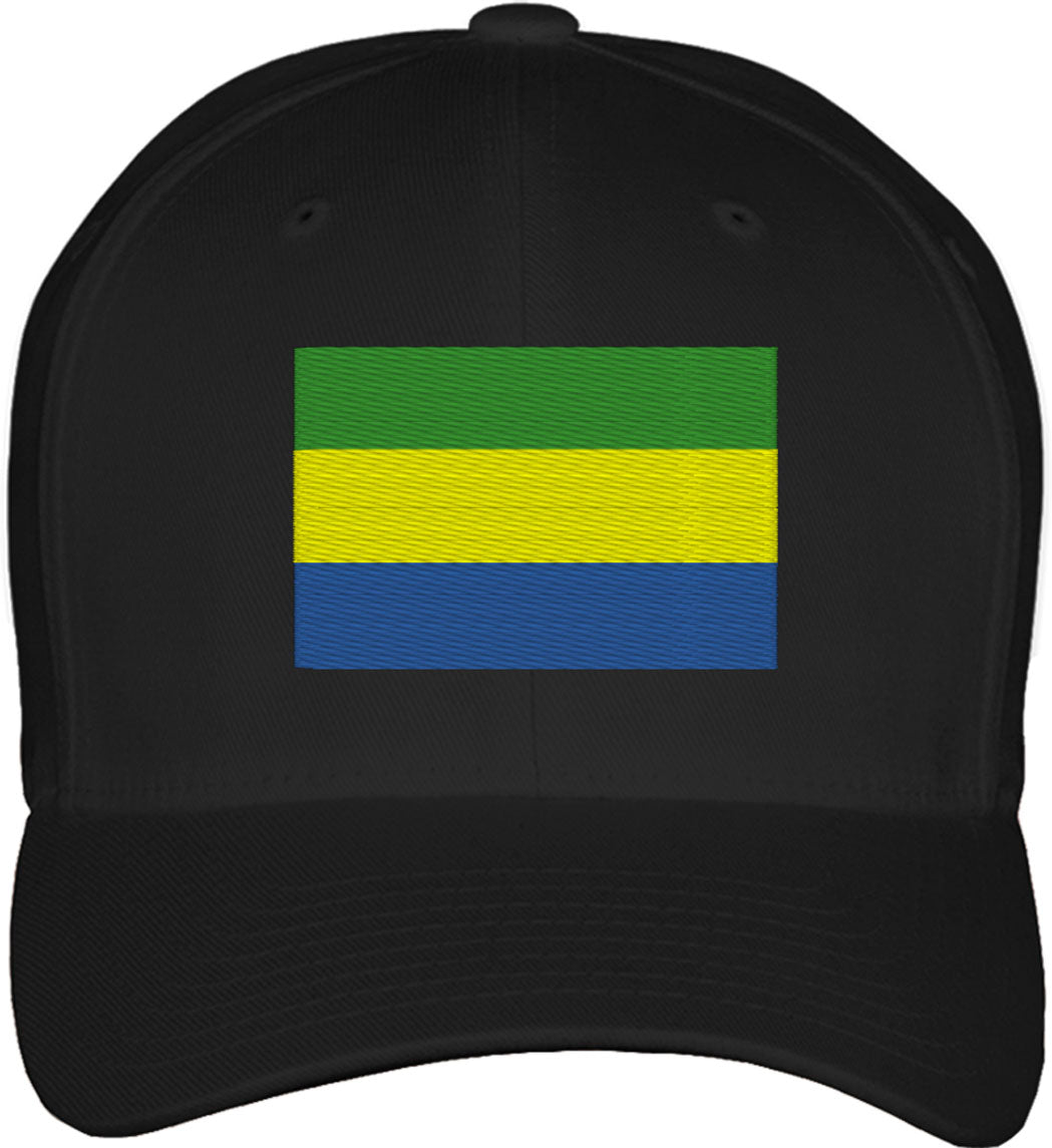 Gabon Flag Fitted Baseball Cap