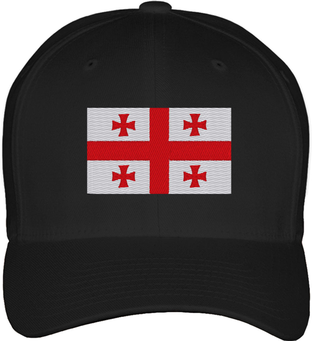 Georgia Flag Fitted Baseball Cap