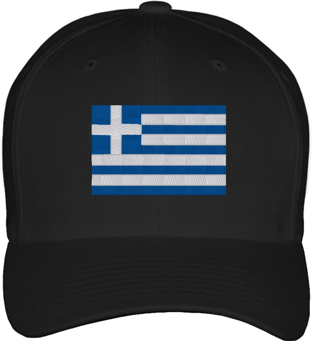 Greece Flag Fitted Baseball Cap