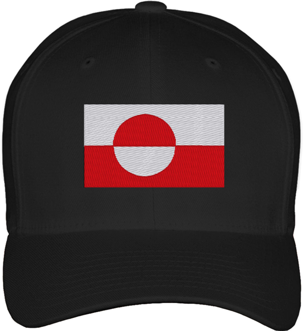 Greenland Flag Fitted Baseball Cap